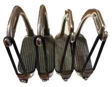 LOT of 2 Pairs of PEACOCK Saddle Stirrup Irons SAFETY Riding STAINLESS STEEL