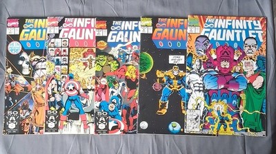 Marvel Comics The Infinity Gauntlet #1-5 (1991) Comic Book Lot - Starlin Perez
