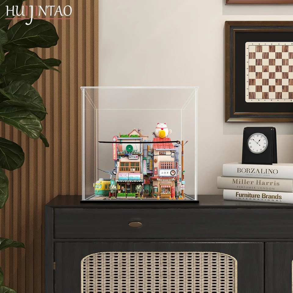 Vetrina in Acrilico Trasparente, Teca Plexiglass Contenitori Cubo Scatola Vetrin - Immagine 4 di 4