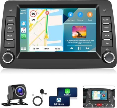 64GB Für Fiat Panda 2003-2012 Carplay Android 15 Autoradio GPS NAVI BT WIFI KAM