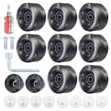 58x32mm Roller Skate Wheels Skate Brakes Skate Wheels Bearings Black White