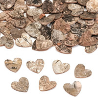 100Pcs Streudeko Holz Herze 3Cm FüR Hochzeit & Party Aus Birkenholz - ZubehöR Fü