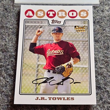 Topps 2008 J.R. Towles Rookie #321 Houston Astros MLB Baseball Trading Card. rookie card picture