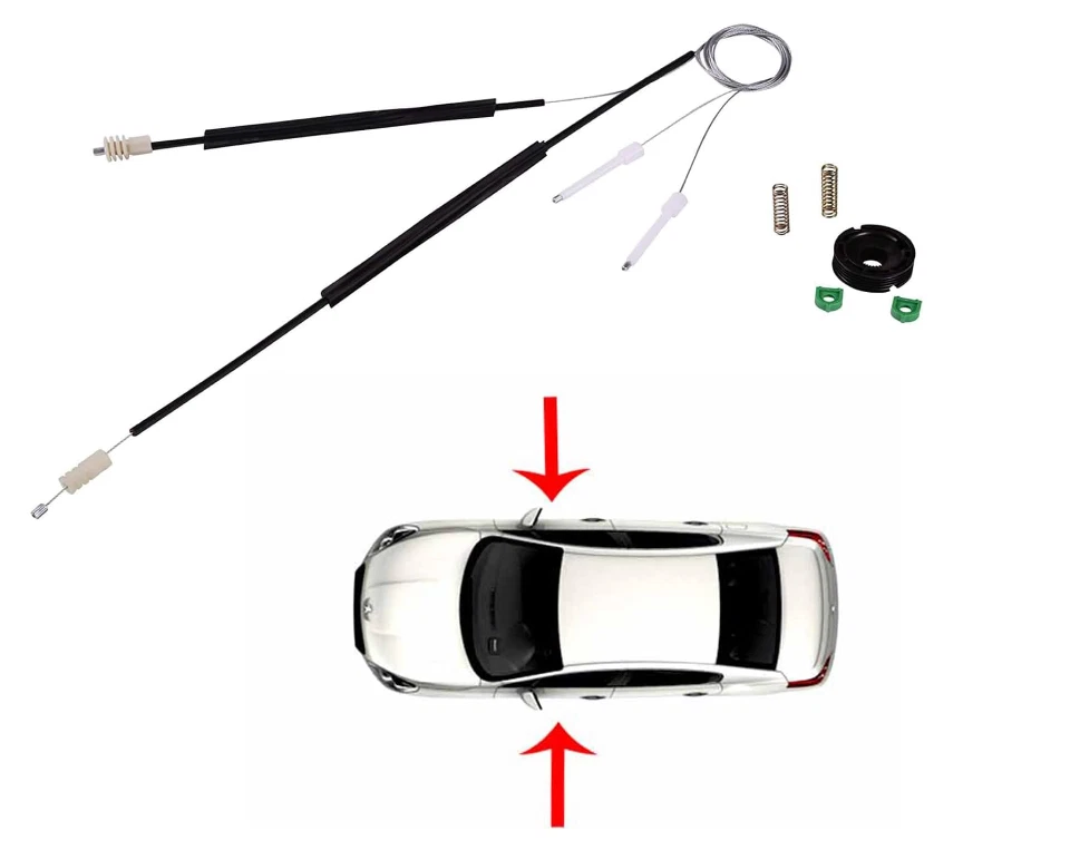 Kit regulador ventana delantera derecha izquierda convertible Volvo C70 Cabrio 1998-2004 Foto 3 de 4