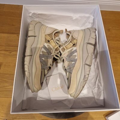 Chloe Damenschuhe 37 Beige Original Sneakers, Top!  Wie neu, Designer !!!