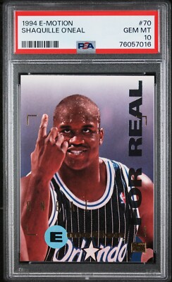 1994 Emotion Shaquille O'Neal #70 Insert For Real Orlando Magic PSA 10 Low Pop