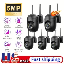 5PCS 5MP PTZ WIFI Security Camera Wireless Home Outdoor Smart 2-Way Audio