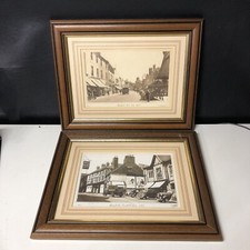 2 x Framed Photographic Prints of Mansfield West Gate & Toothill Lane In 1949.