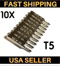 Torx 10PC 5/32  Hex 4mm T5 Screwdriver Micro Bit Set for MacBook WOW