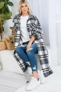 long flannel coat