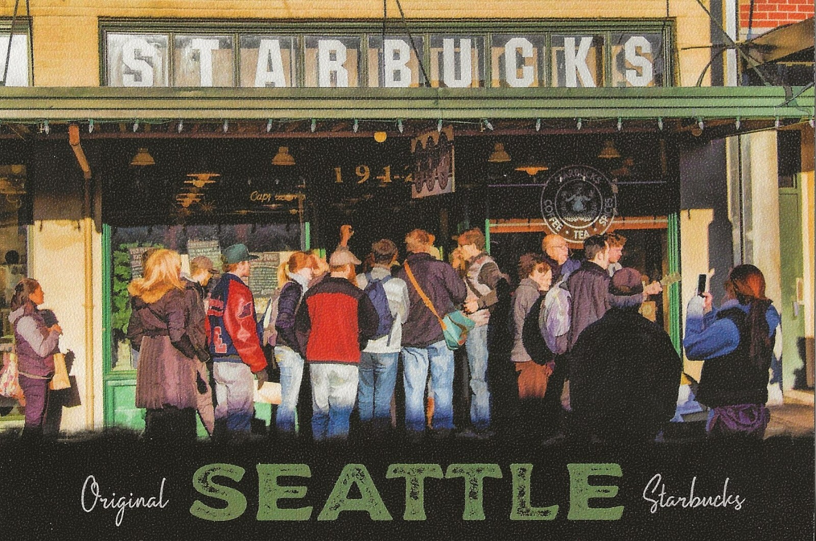 Postcard Washington State Seattle Original Starbuck's at Pike Place