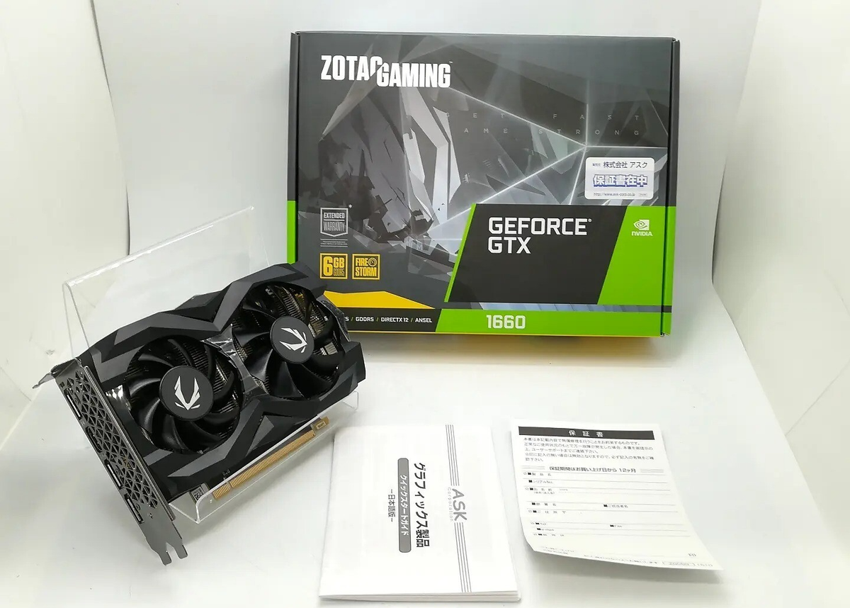 ZOTAC GeForce GTX 1660 Super 6GB（中古） ZOTAC GeForce GTX 1660 SUPER 6GB GDDR6 192-bit Gaming Video Card