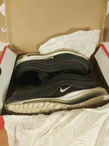 NIKE Air Max 97 Nocturnal Animal Nero Bianco SCATOLA Uomo Taglia UK 7 / US 8 - Foto 12 di 12