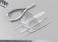 Podiatry Chiropody Instruments 4 Piece Set Stainless Steel Curved Nipper,BTS-82