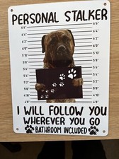 bull mastiff Plaque Brindle ( Personal Stalker) 8x6inches