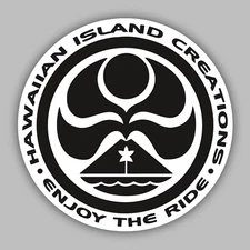 Hawaiian Island Creations Vinyl Sticker/Decal - HIC Surf -Boardshorts -Bikinis 