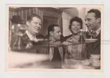 Inn Vibes Joyful Company Unusual Abstract Snapshot Through the Bar Old Photo
