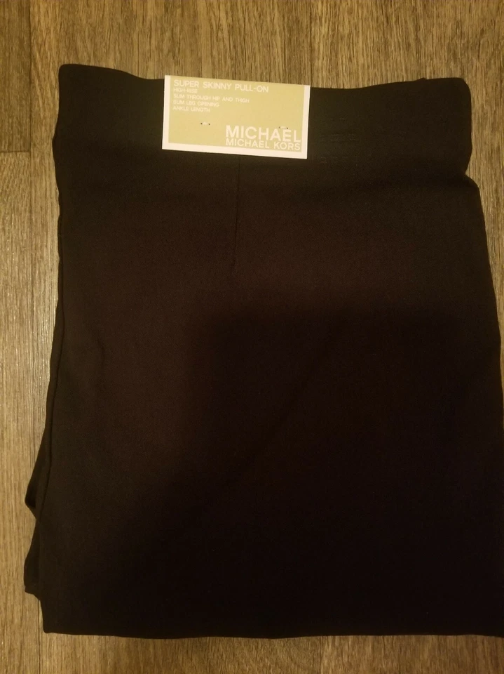 MICHAEL KORS $78 SUPER SKINNY PULL-ON SLACKS new MK High Rise Leggings pants - Image 3 of 4