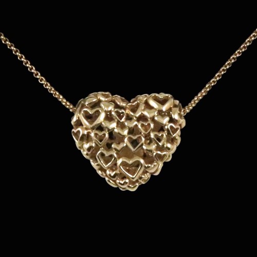 Georg Jensen. 18k Gold 'Artist Heart' Pendant 1998 - Allan Scharff. - Picture 3 of 4
