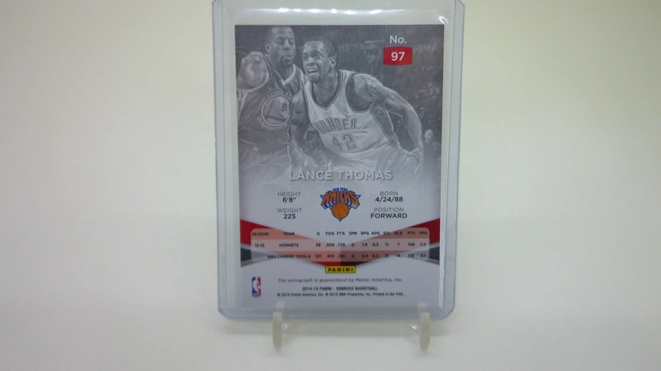 2014-15 PANINI DONRUSS ELITE #97 LANCE THOMAS AUTO /249 - Image 3 of 3