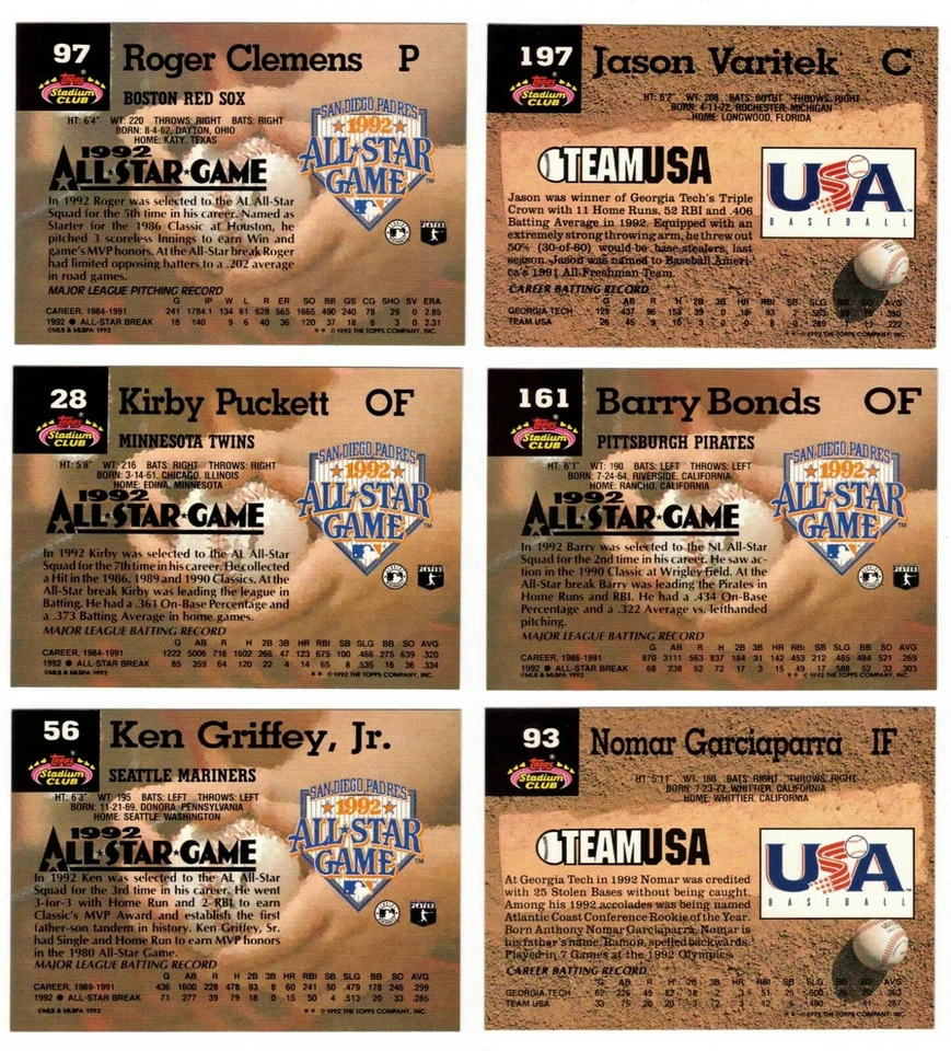 1993 Topps Stadium Club MURPHY #1-200 Your Choice $2 or 2 Card Minimum YOU PICK! - Image 2 of 2