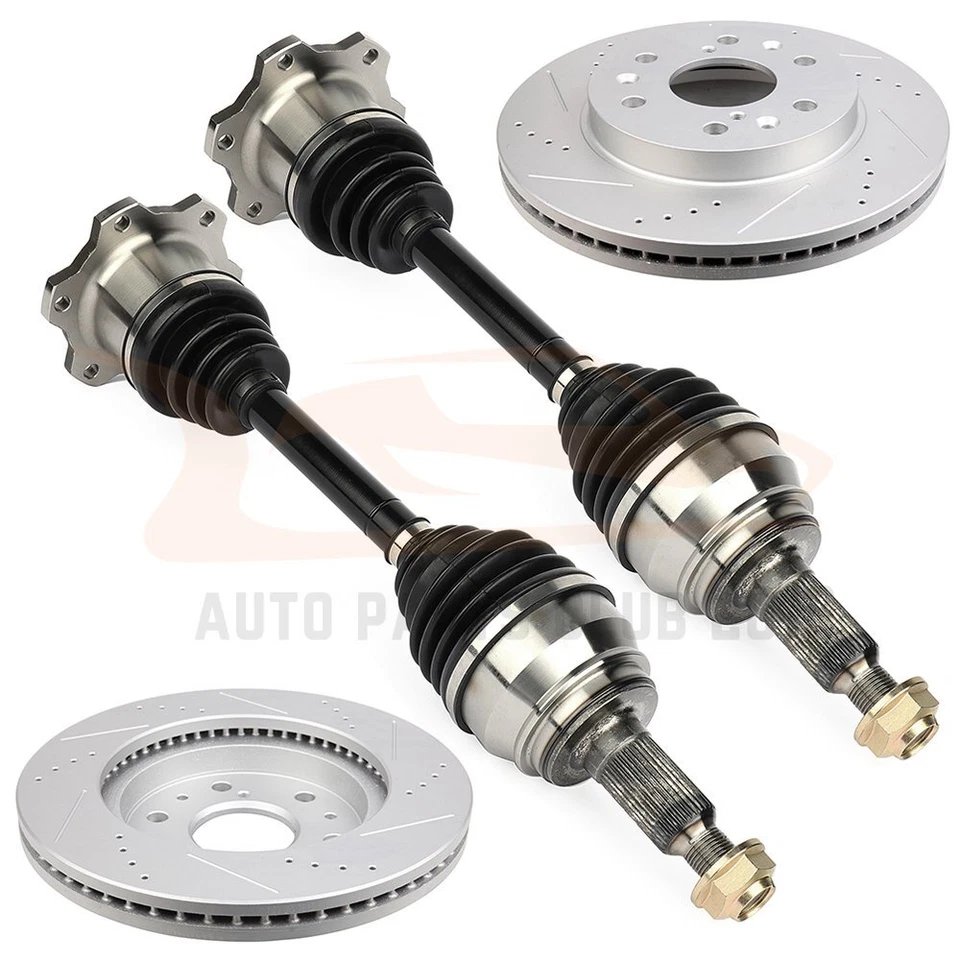 for Chevrolet Suburban 1500 5.3L 6.0L 2007-2013 Front CV Axle Brake Discs Rotors - Image 2 of 4