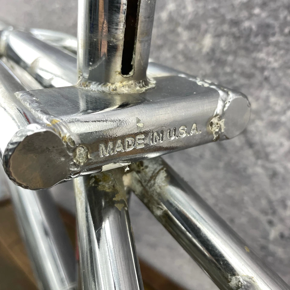 Garfo Powerlite FS Pro quadro EUA old school BMX estilo livre 20 4130 amassados 95 anos 90 - Imagem 2 de 4