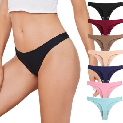 7 Pack Lot Sexy Womens Seamless Panties Thong G string Bikini Lingerie Underwear