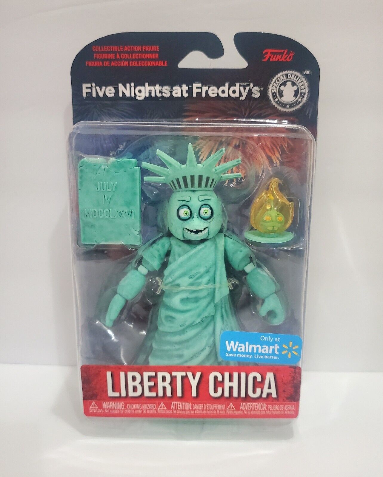 Funko FNAF Five Nights at Freddy's LIBERTY CHICA Walmart July 4th Action Figure