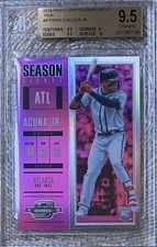 2018 PANINI CONTENDERS OPTIC PINK /25 RONALD ACUNA RC BGS 9.5 POP 1