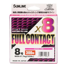 SUNLINE Saltimate FULL CONTACT X8 Braid PE Line 400m #Sakura , Max lb variation
