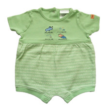 Carters John Lennon Green Romper Animals Imagine Lyrics Rhinos 0-3 Month NEW