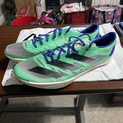 Adidas Adizero Ambition Distance Spikes 800-1500m Men s Size 13 Green GV9068