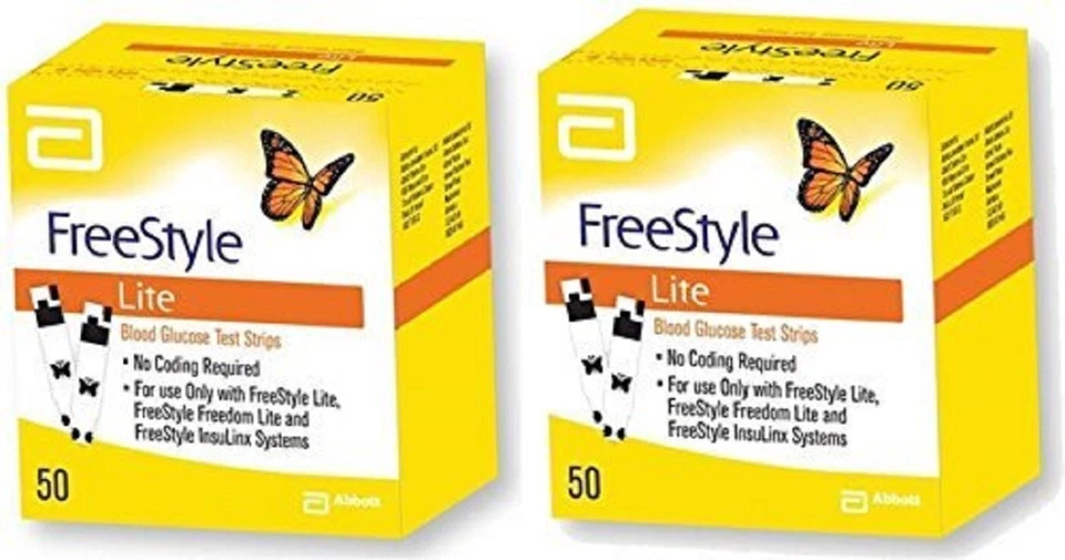 FreeStyle Lite Blutzuckerteststreifen (2x50 Stück) (Doppelpack)