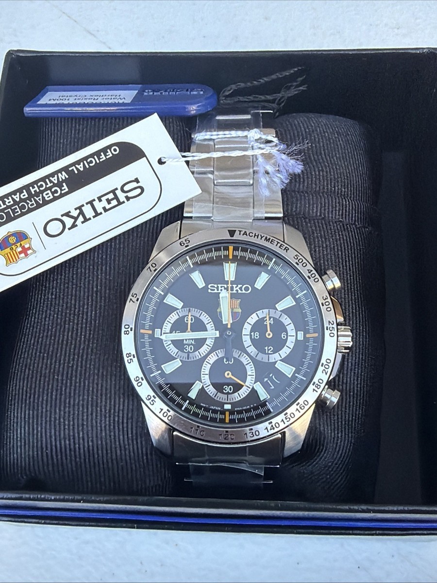 SEIKO SSB073P1 Chronograph FC Barcelona Football Steel Quartz