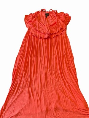 forever 21 orange maxi dress Forever 21 Satin Halter Maxi Dress