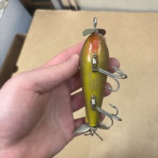 Vintage CISCO KID TOPPER Lure Musky Pike Bass Topwater White Red