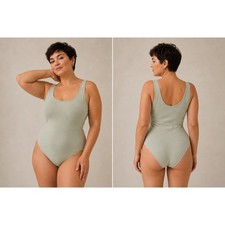 SKIMS Light Essential Scoop Neck Bodysuit Talc Womens 4X