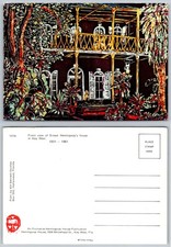 Ernest Hemingway House Key West FL Postcard Bill Bennett Art Style Florida