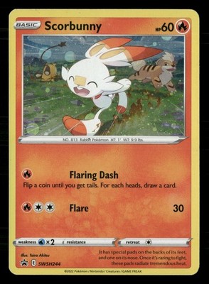 Scorbunny - (Cosmos Holo) Sword & Shield Promo Cards SWSH244 MP Pokémon TCG