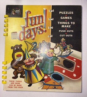 Jack Built Toy Mfg. Co. Book 1959 Puzzles Fames Cutouts Pushouts Partial 