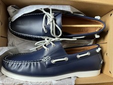 Scarpe da barca Polo Ralph Lauren Merton Armadillo Navy UK 10 nuove imballate 
