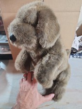 Folkmanis Sitting Dog Full Body Hand Puppet 15" Puppy Brown Toy Stuffed Animal
