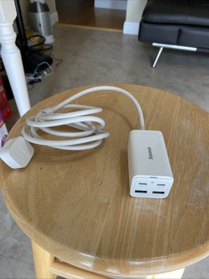 Baseus GaN3 Pro Charger, 2×USB + 2×USB-C, 65W, 150 cm, White