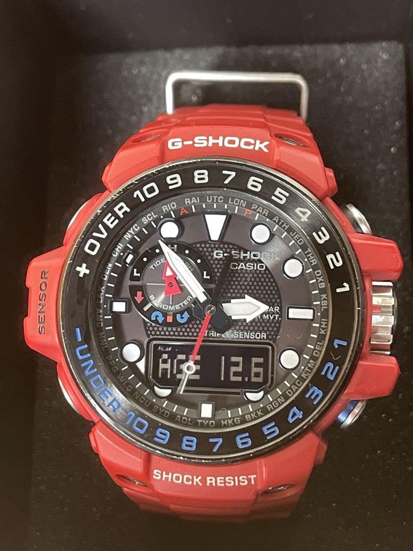 GショックGWN-1000RD-4AJFガルフマスターレスキューレッド極美品