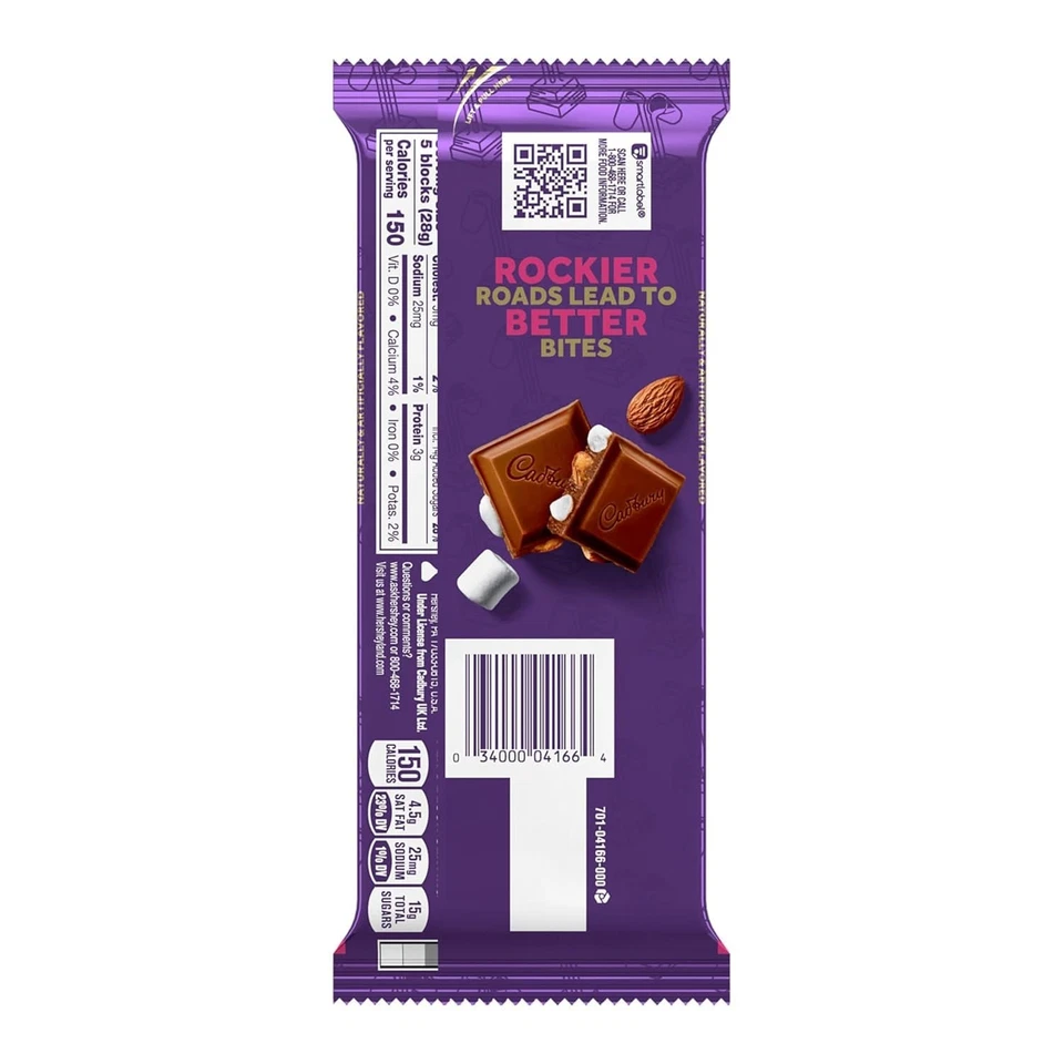 CADBURY DAIRY MILK Rock the Road Milk Chocolate Bars, (14 Count) BB 11/2025 - Image 4 of 4