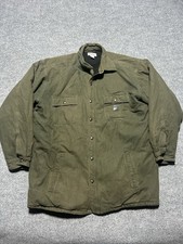 Carhartt Green Canvas Jacket XXL Cotton Insulated Button Jacket 100993 MOS