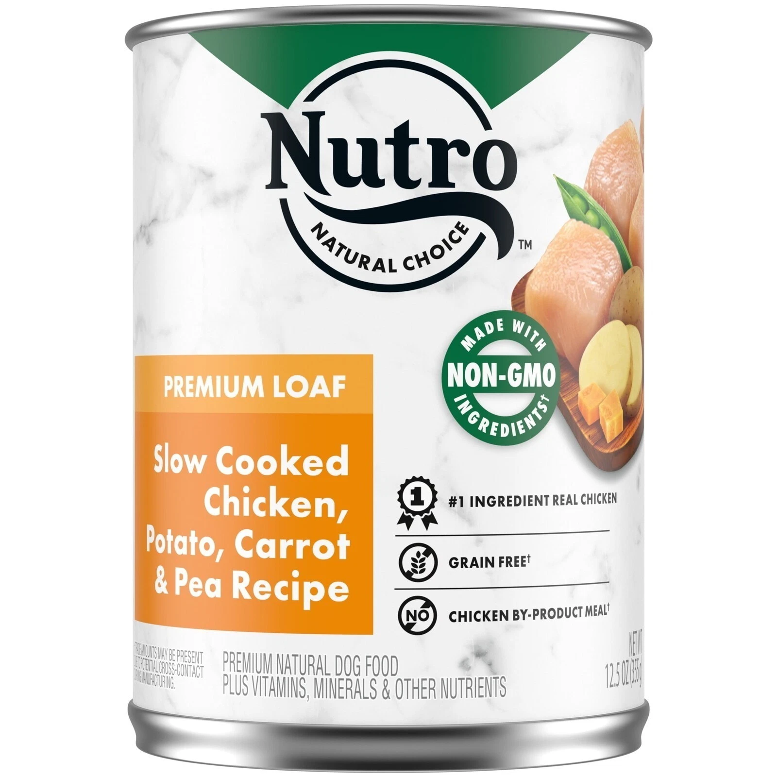 Natural Chicken Potato Carrot & Pea Wet Dog Food for Adult Dog 12.5 Oz Can