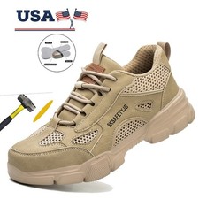 US Mens mesh Indestructible Punctureproof Safety Work Shoes Steel Toe Boots