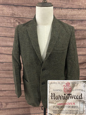 Vintage Harris Tweed Blazer Mens Medium Scottish Wool Glen McCrae 80s Jacket